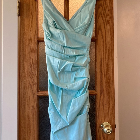 LeChateau above the knee dress seafoam color - Picture 2 of 3